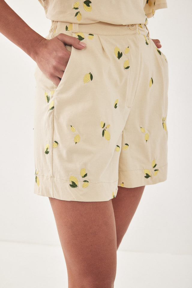 מכנסי ברמודה אמורה כותנה תכלת