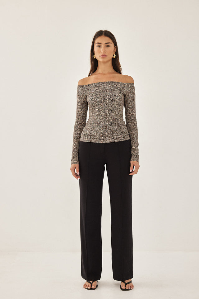 חולצה ארוכה אוף שולדרס מנומרת