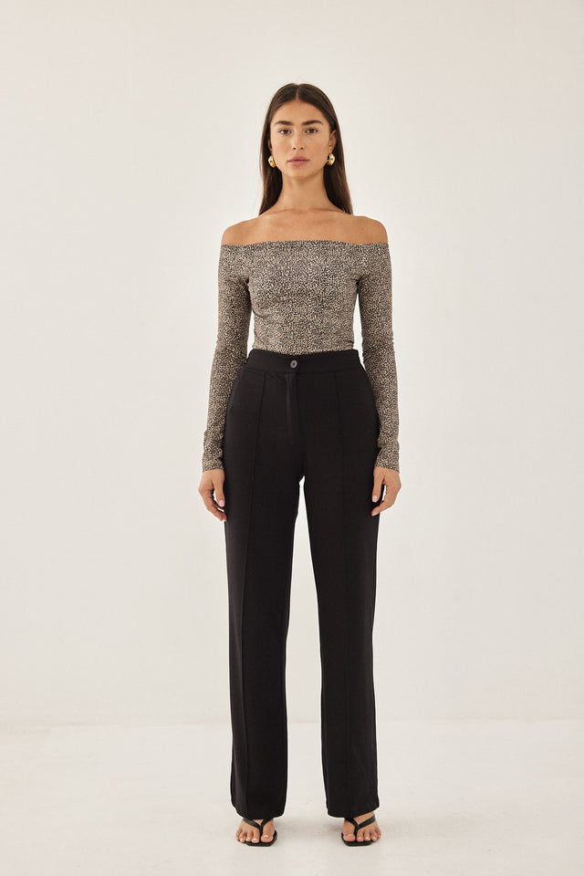 חולצה ארוכה אוף שולדרס מנומרת