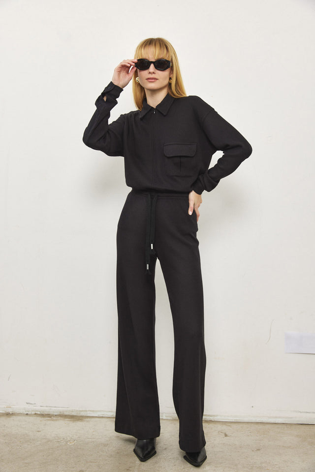 מכנסי אנט וופל שחורים