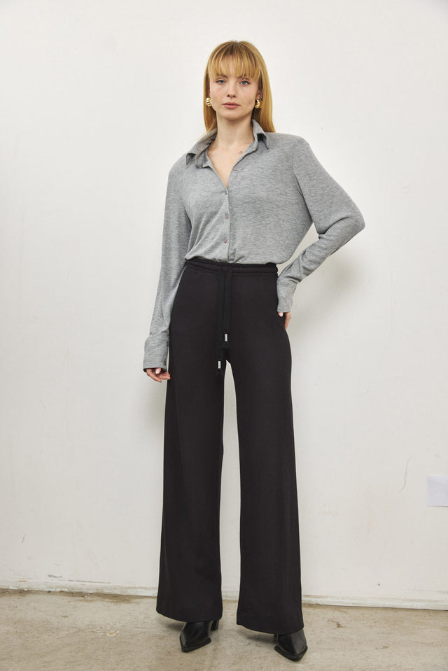 מכנסי אנט וופל שחורים