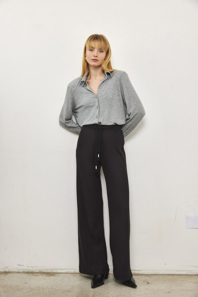 מכנסי אנט וופל שחורים