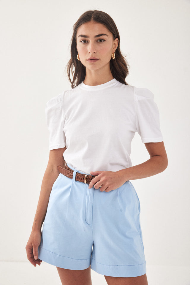 מכנסי ברמודה אמורה כותנה תכלת