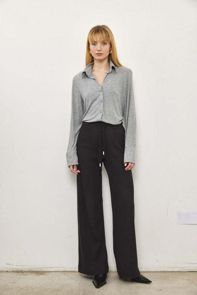 מכנסי אנט וופל שחורים