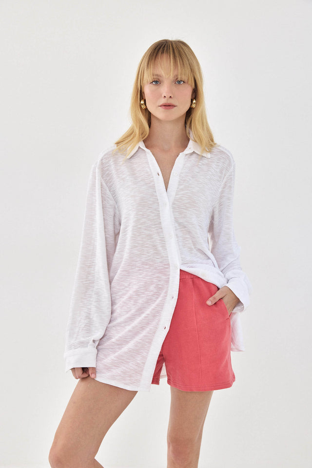 מכנסיים טארט-טטן פרנץ' טרי קצרים אדומים