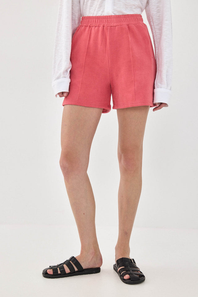 מכנסיים טארט-טטן פרנץ' טרי קצרים אדומים