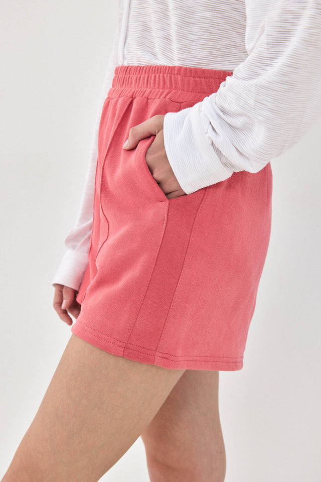 מכנסיים טארט-טטן פרנץ' טרי קצרים אדומים