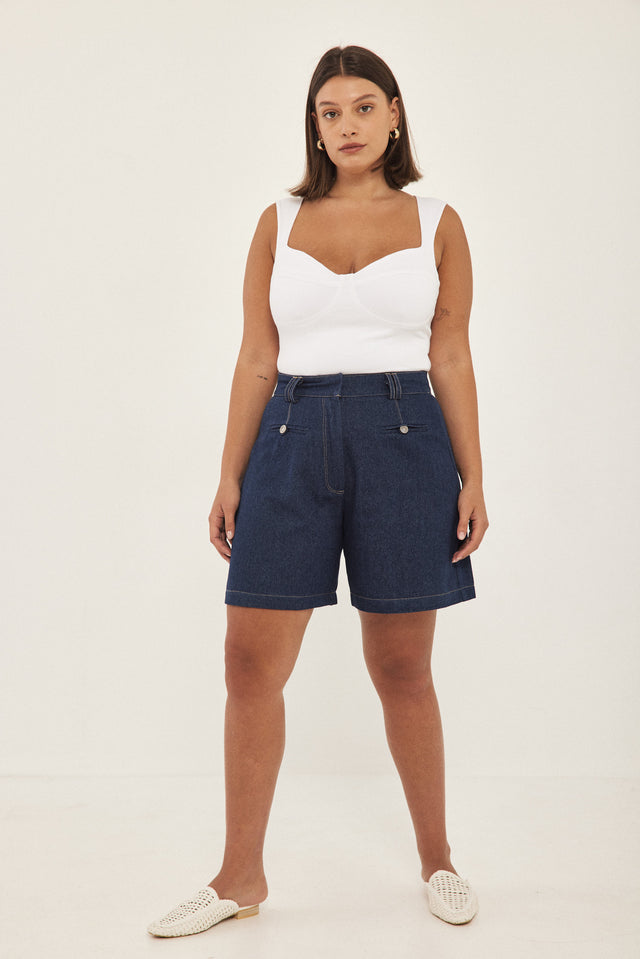 מכנסי ג'ינס ורונה כחול עמוק