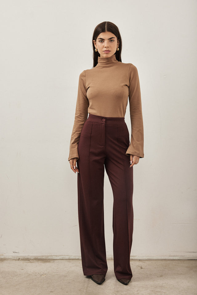 מכנסי מרין מודל מחויטים בורדו