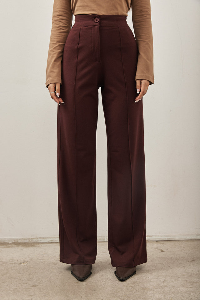 מכנסי מרין מודל מחויטים בורדו