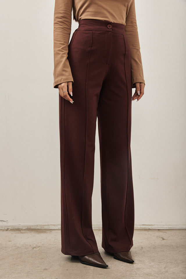 מכנסי מרין מודל מחויטים בורדו