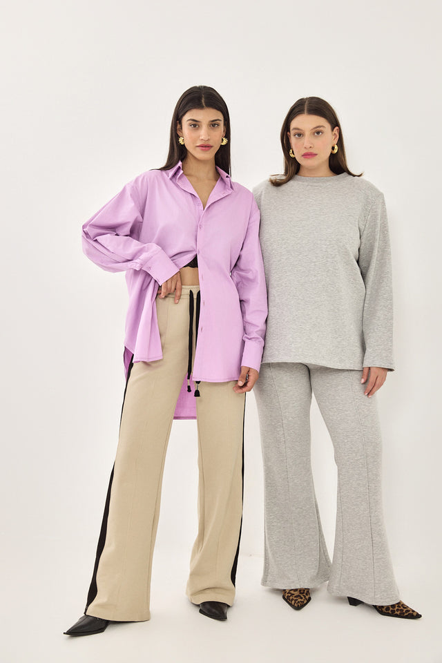 סווטשירט ליבי פרנץ' טרי כריות נשלפות כחול נייבי