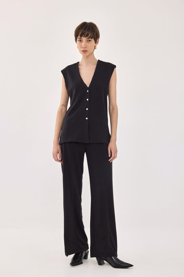 ווסט וופל דוני כפתורים גליטר שחור