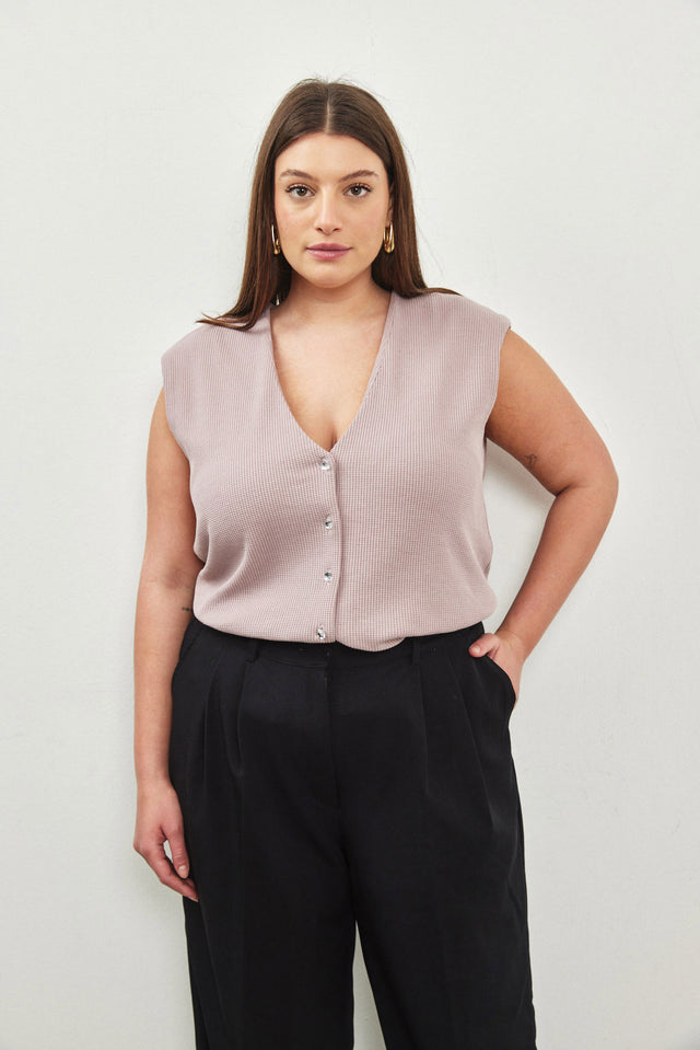 ווסט וופל דוני כפתורים גליטר ורוד עתיק