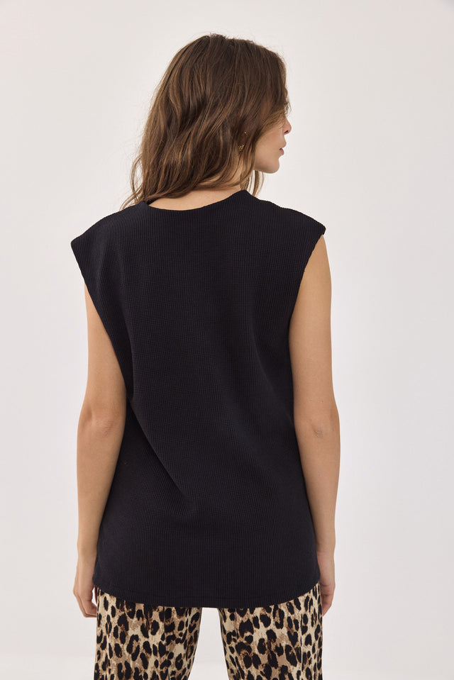 ווסט וופל דוני כפתורים גליטר שחור