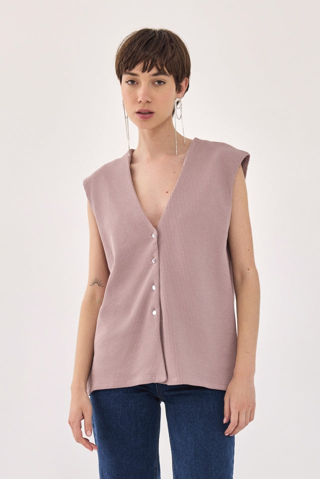 ווסט וופל דוני כפתורים גליטר ורוד עתיק