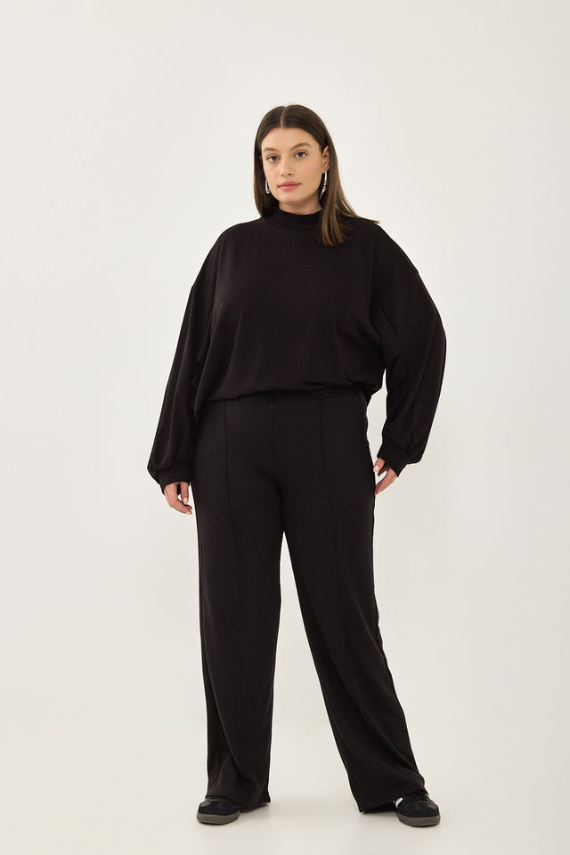 מכנסיים מחוייטים פודינג פרנץ' טרי כחול נייבי