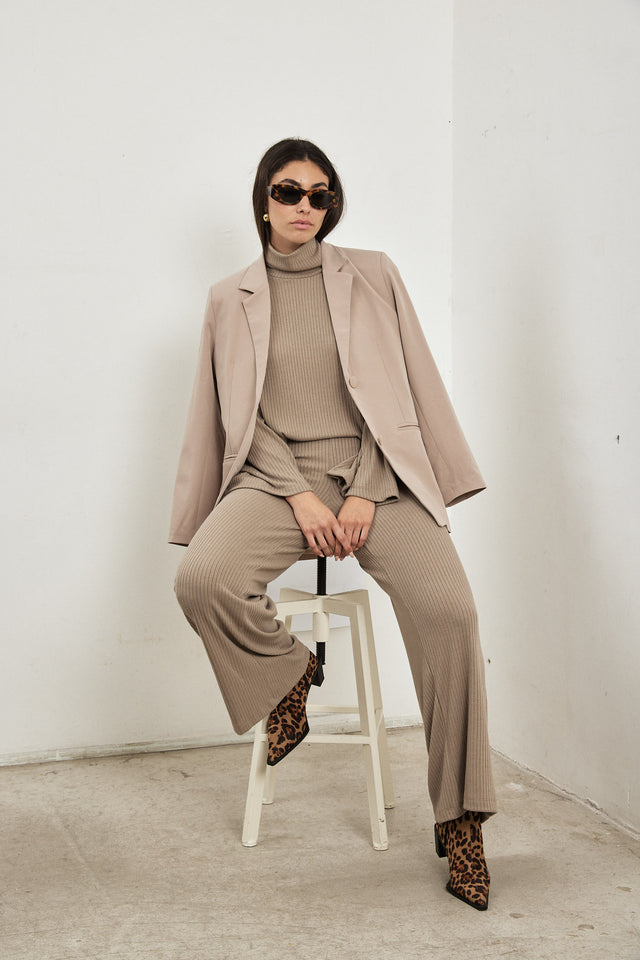 מכנסי סריג פריז אבן