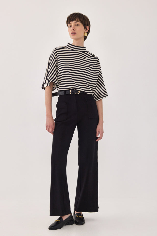 מכנסיים מחוייטים אקלייר ריב כיסים אפורים