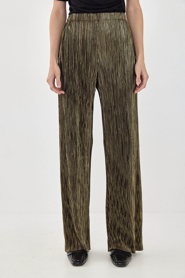 מכנסי ספיריט מתרחבים פליסה LIGHT שחור זהב