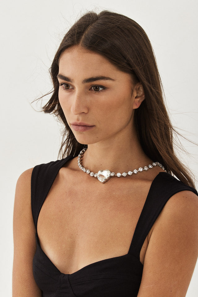 שרשרת גורמט לב כסוף