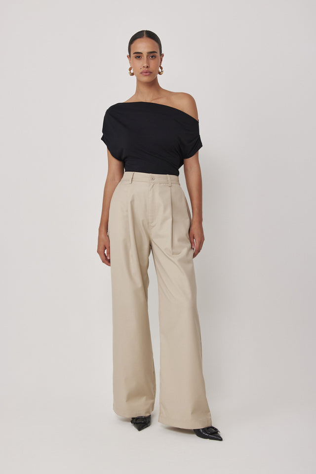 מכנסי פרצל מחוייטים מתרחבים בז'