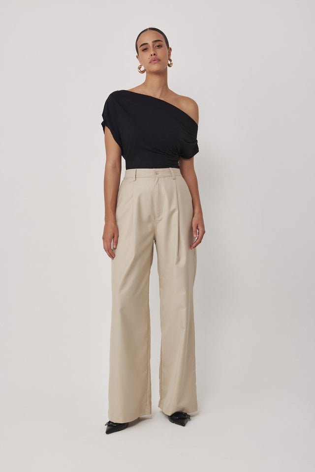 מכנסי פרצל מחוייטים מתרחבים בז'