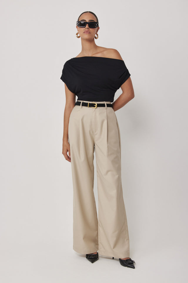 מכנסי פרצל מחוייטים מתרחבים בז'