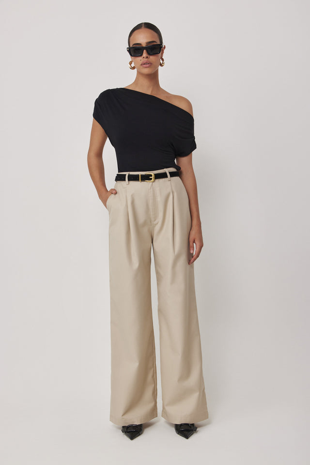 מכנסי פרצל מחוייטים מתרחבים בז'