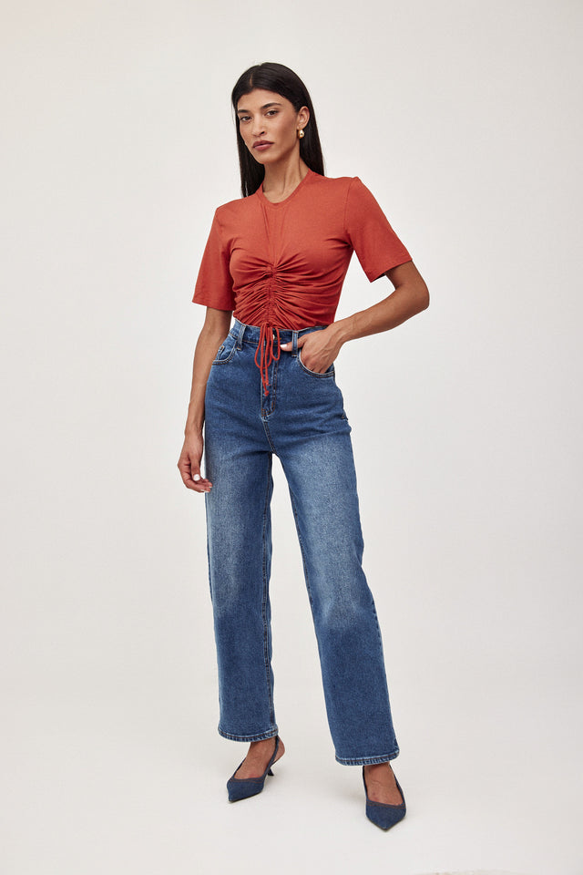 חולצת סילבי מסילה חוטים חמרה