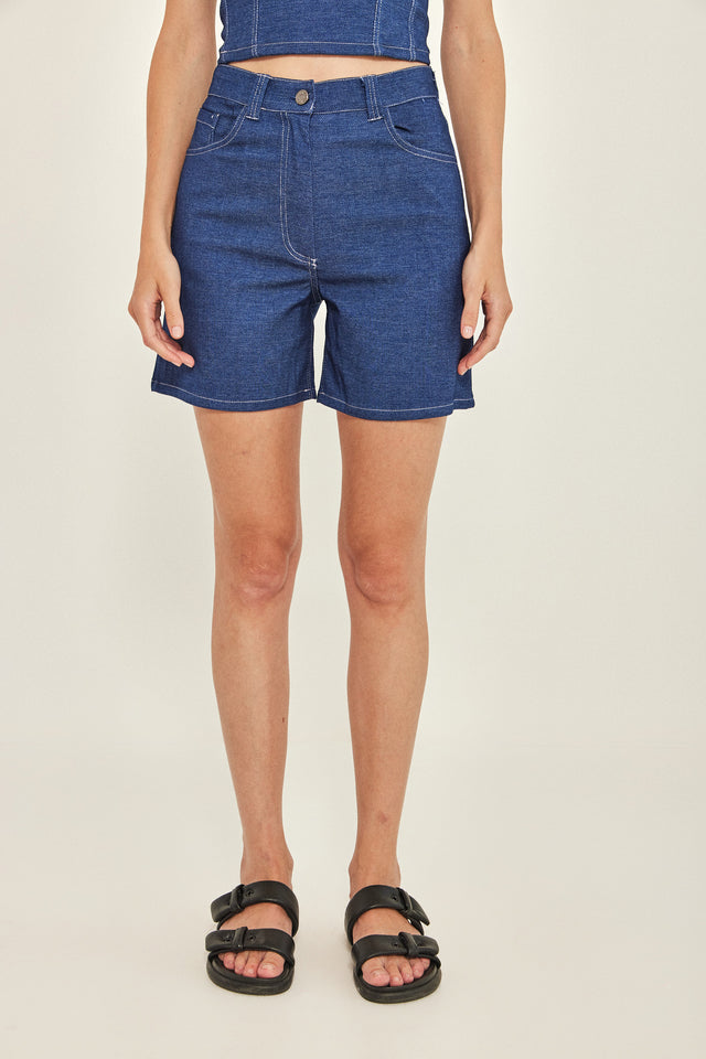 מכנסי ברמודה ספיישל ג'ינס כחולים