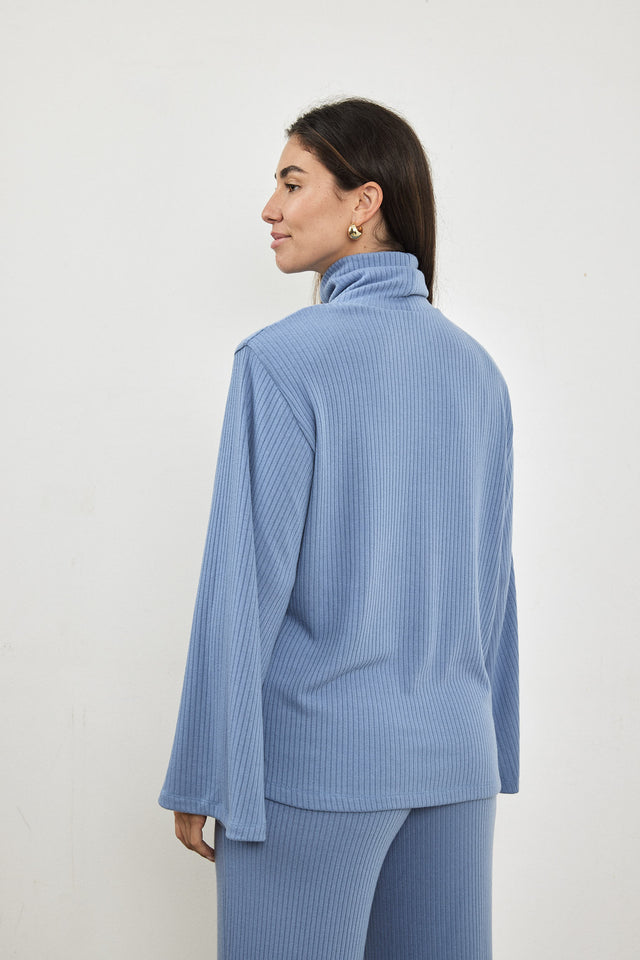 מכנסי סריג פריז תכלת