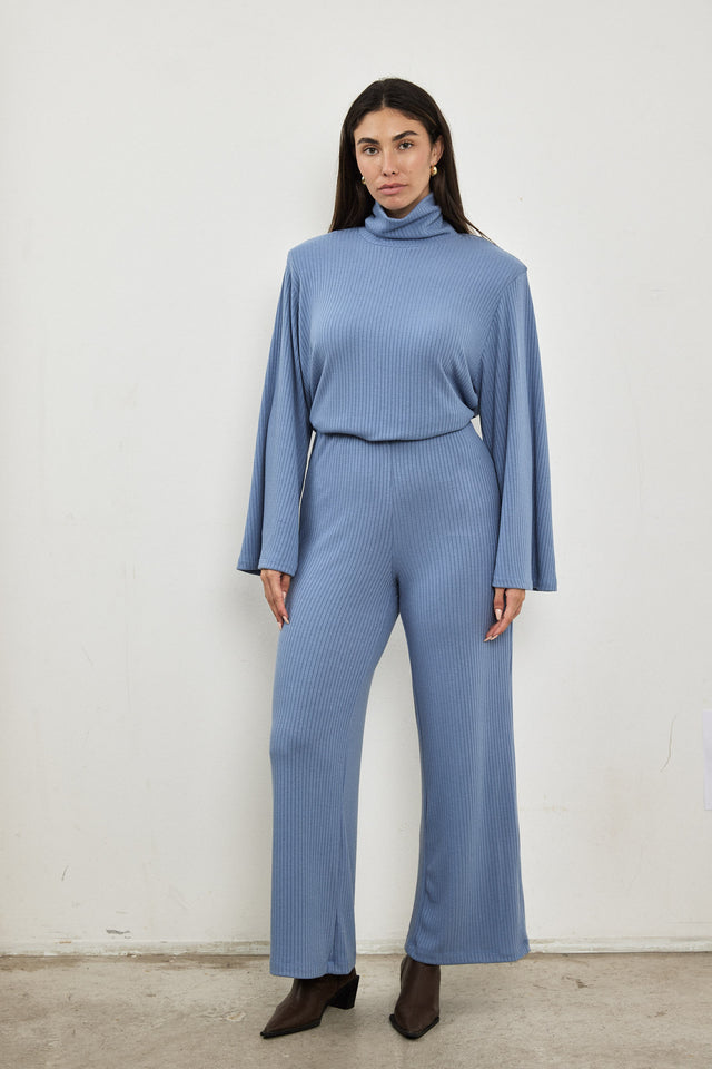 מכנסי סריג פריז תכלת