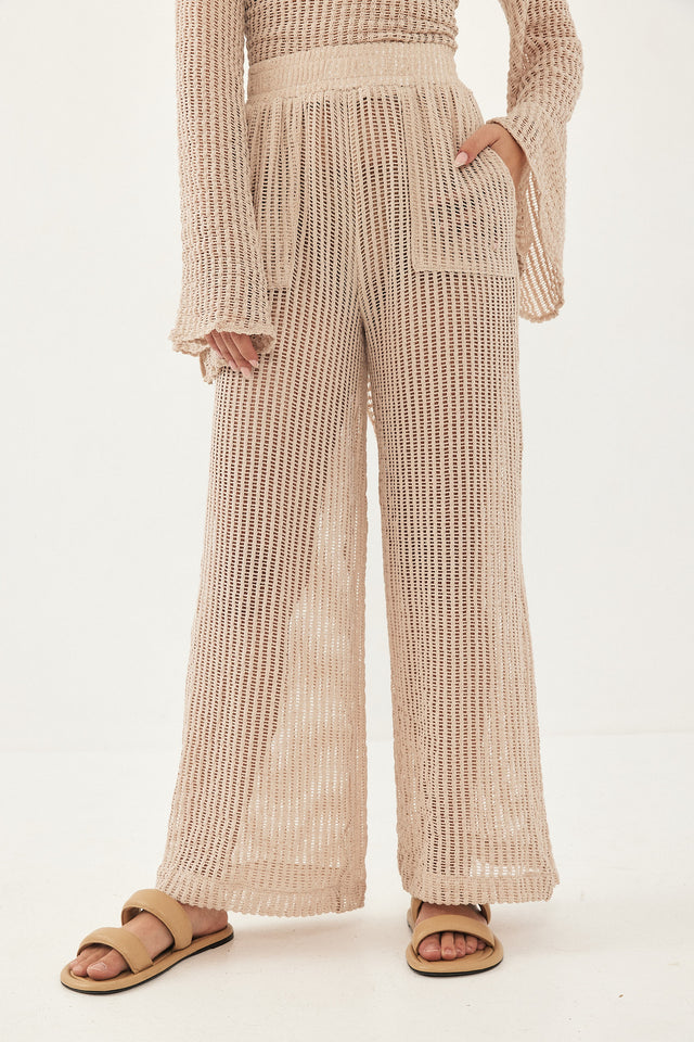 מכנסי סיציליה קרושה מתרחבים מוקה