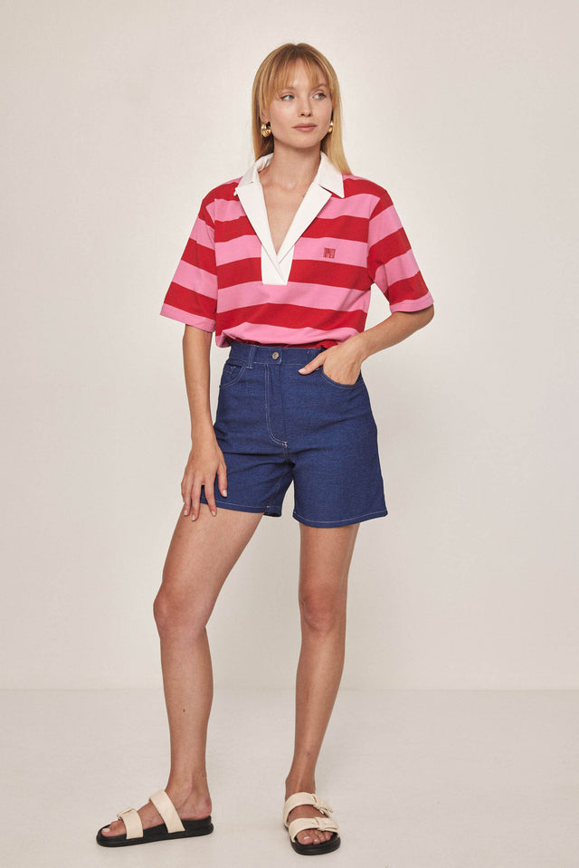 מכנסי ברמודה ספיישל ג'ינס כחולים