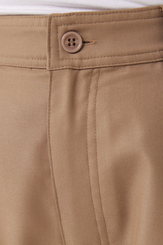 מכנסי פרצל מחוייטים מתרחבים קאמל