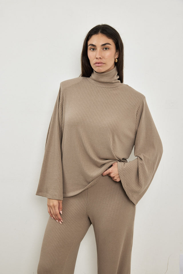 מכנסי סריג פריז אבן