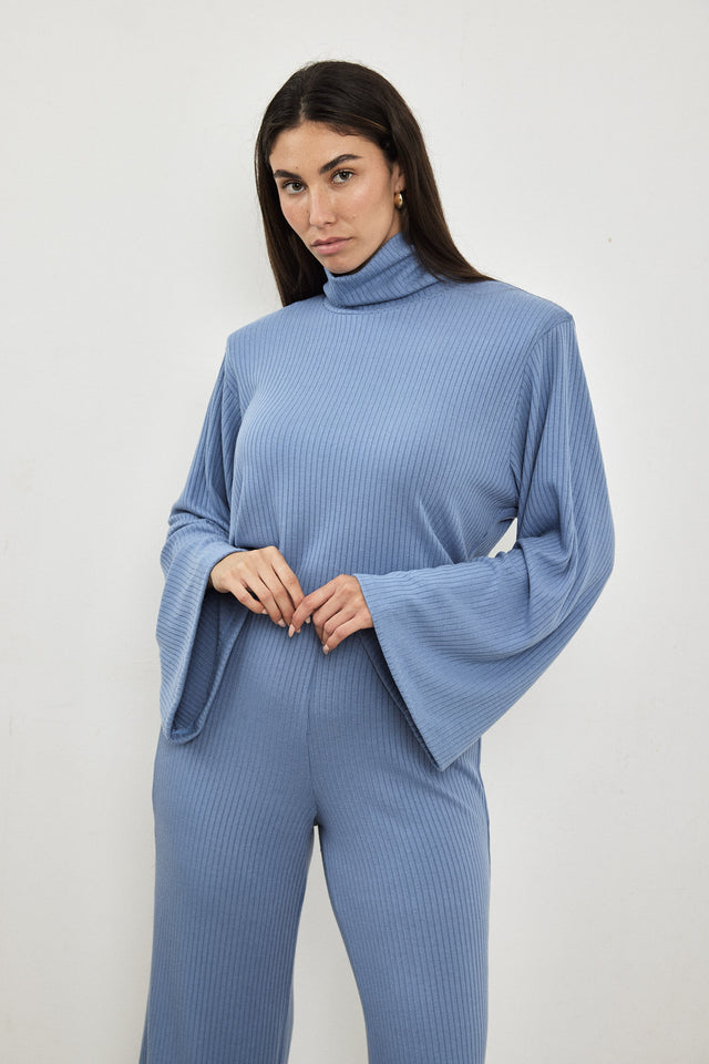 מכנסי סריג פריז תכלת