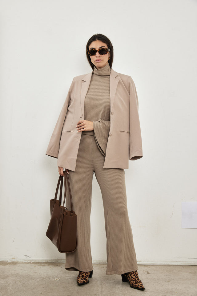 מכנסי סריג פריז אבן