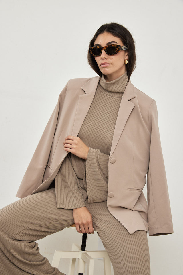 מכנסי סריג פריז אבן