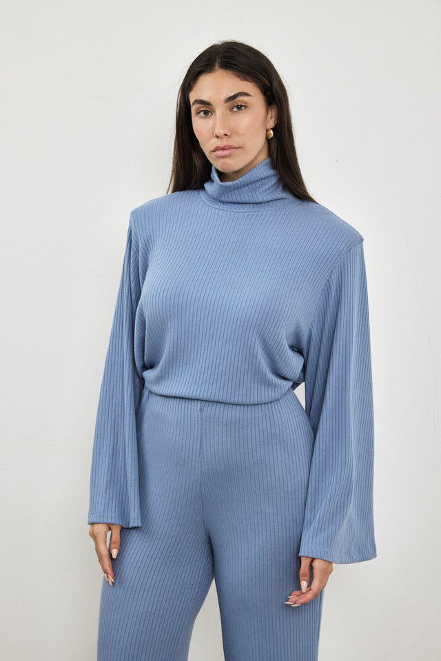 מכנסי סריג פריז תכלת