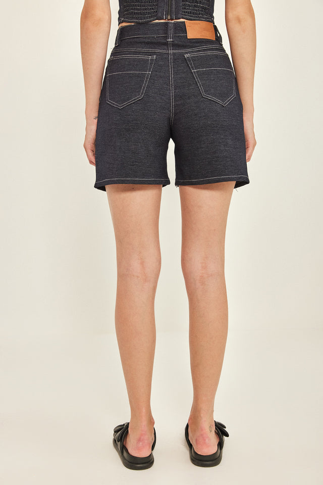 מכנסי ברמודה ספיישל ג'ינס כחול כהה