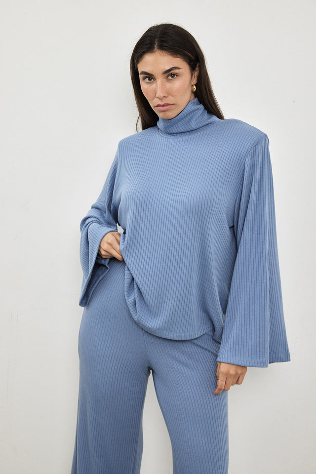 מכנסי סריג פריז תכלת