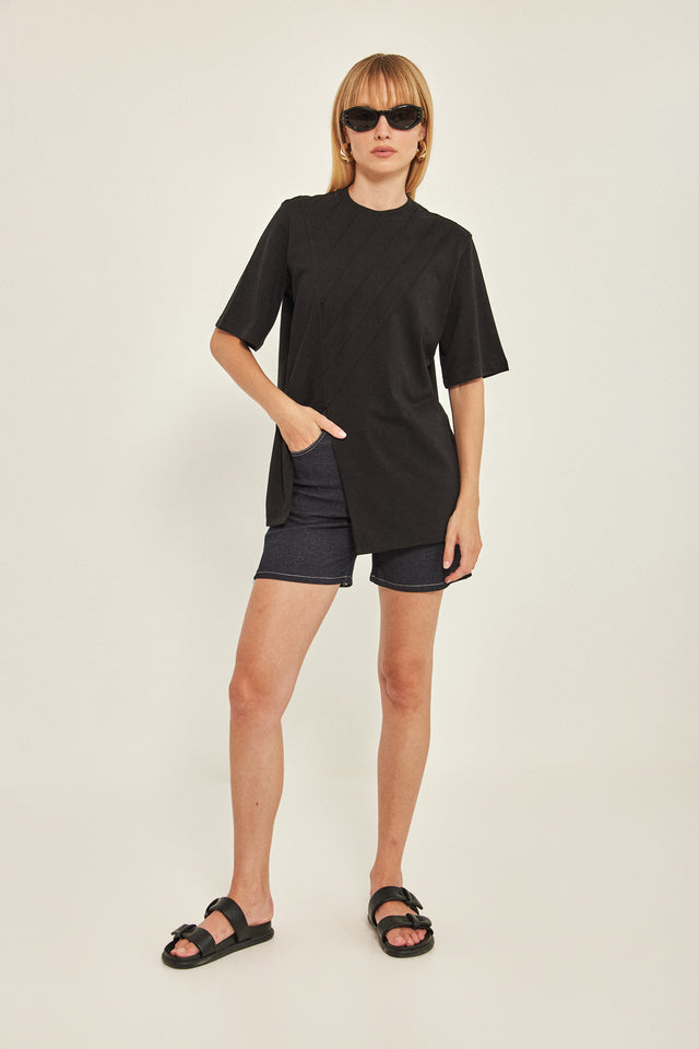 מכנסי ברמודה ספיישל ג'ינס כחול כהה