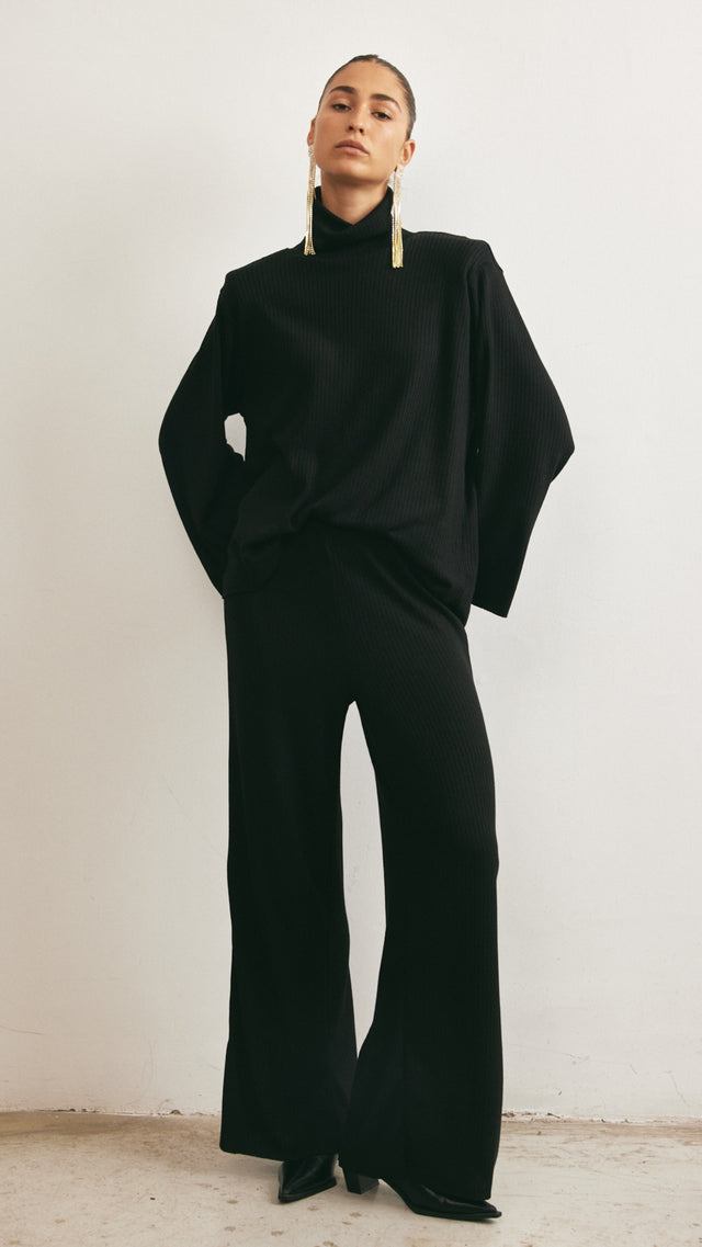 מכנסי סריג פריז תכלת