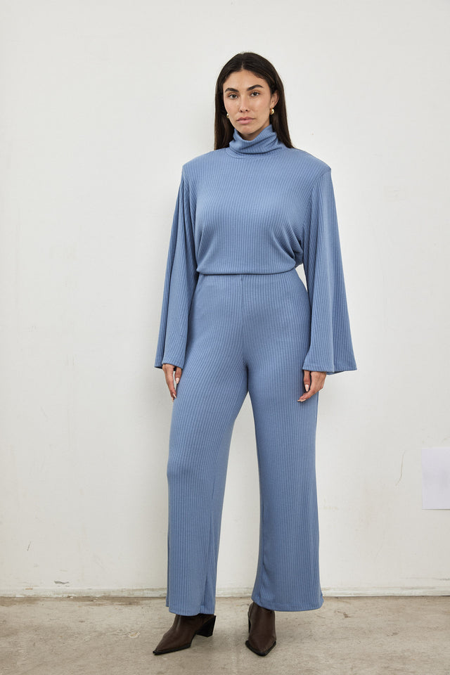 מכנסי סריג פריז תכלת