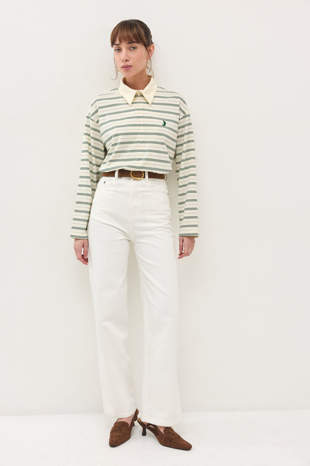 חולצת וונט ספייסי פסים ירוק