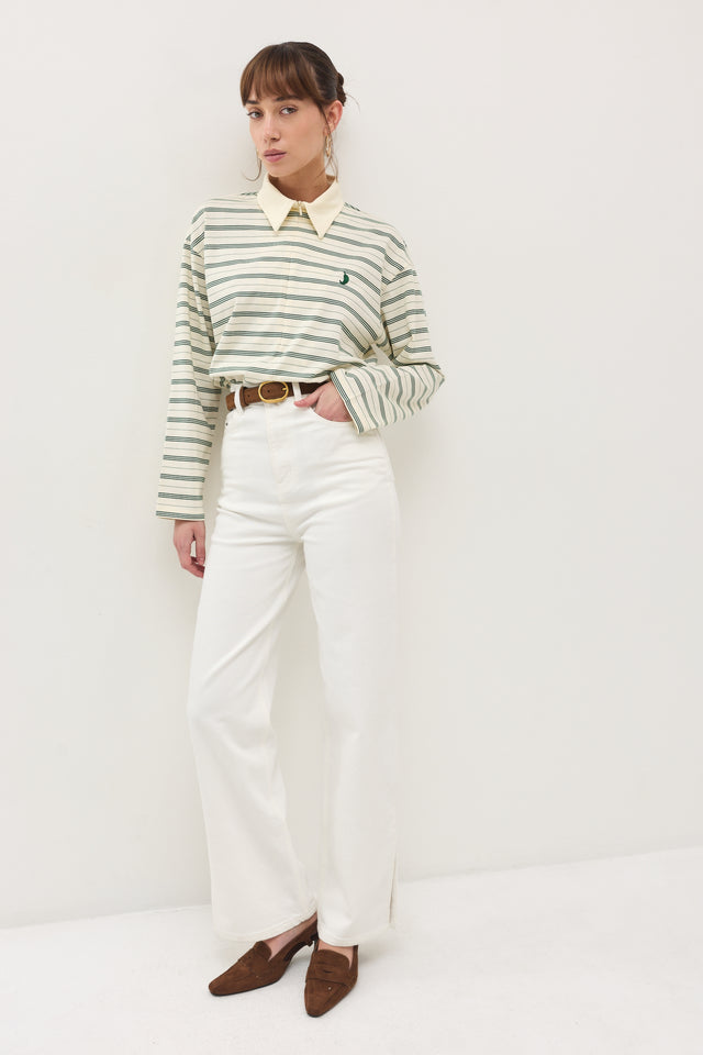 חולצת וונט ספייסי פסים ירוק