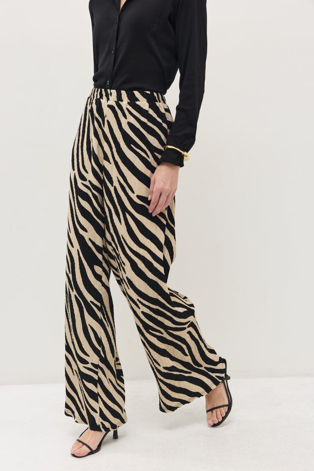 מכנסיים ספיריט פליסה בז׳ שחור