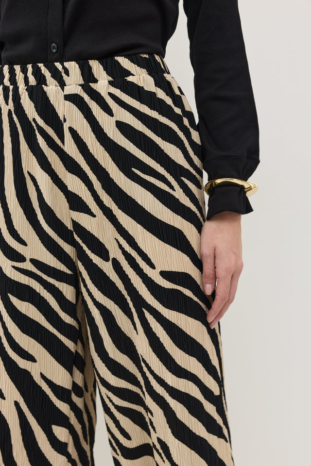 מכנסיים ספיריט פליסה בז׳ שחור